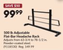 500 lb Adjustable Flat-Bar Headache Rack