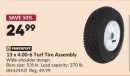13 x 4.00-6 Turf Tire Assembly