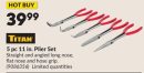 TITAN® 5 pc 11 in. Plier Set