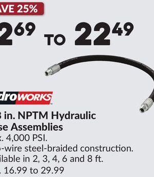 3/8 in. NPTM Hydraulic Hose Assemblies