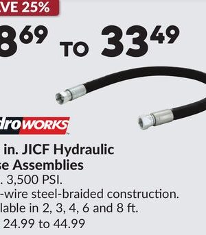 1/2 in. JICF Hydraulic Hose Assemblies