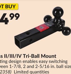Class II/III/IV Tri-Ball Mount