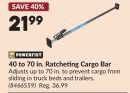 40 to 70 in. Ratcheting Cargo Bar