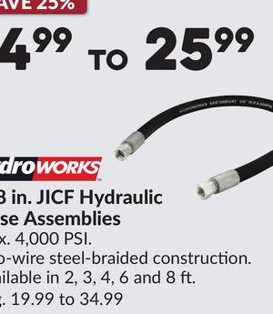 3/8 in. JICF Hydraulic Hose Assemblies