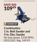 Combination 1 in. Belt Sander and 5 in. Disc Sander
