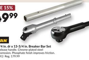 3 pc 3/4 in. dr x 13-3/4 in. Breaker Bar Set