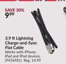 3.9 ft Lightning Charge-and-Sync Flat Cable