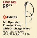 Air-Operated Transfer Pump with Discharge Hose