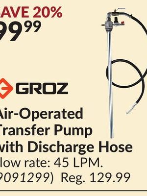 Air-Operated Transfer Pump with Discharge Hose