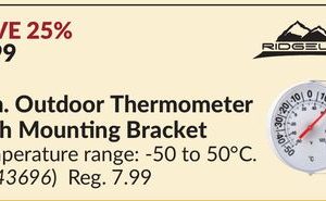 5 in. Outdoor Thermometer with Mounting Bracket