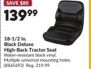 18-1/2 in. Black Deluxe High-Back Tractor Seat