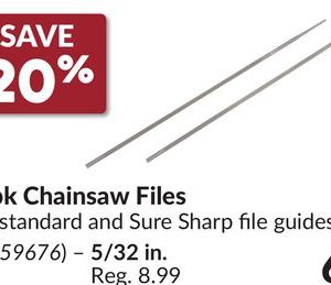 2 pk 5/32 in. Chainsaw Files