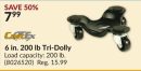 6 in. 200 lb Tri-Dolly
