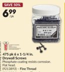 475 pk 6 x 1-1/4 in. Drywall Screws