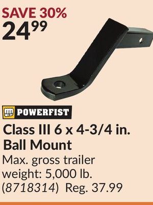 Class III 6 x 4-3/4 in. Ball Mount