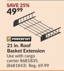 21 in. Roof Basket Extension