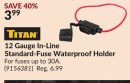 12 Gauge In-Line Standard-Fuse Waterproof Holder