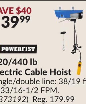 220/440 lb Electric Cable Hoist