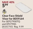 Clear Face Shield Visor for 8059164