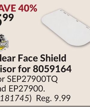 Clear Face Shield Visor for 8059164
