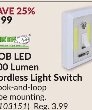COB LED 200 Lumen Cordless Light Switch