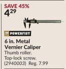 6 in. Metal Vernier Caliper