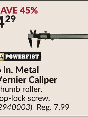 6 in. Metal Vernier Caliper