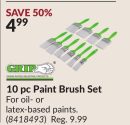 10 pc Paint Brush Set