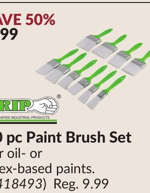 10 pc Paint Brush Set