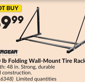 300 lb Folding Wall-Mount Tire Rack
