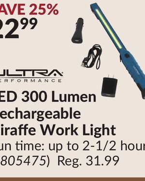 LED 300 Lumen Rechargeable Giraffe Work Light