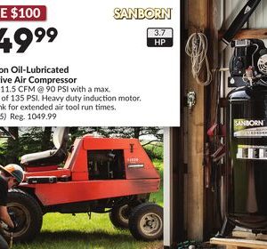 60 Gallon Oil-Lubricated Belt-Drive Air Compressor
