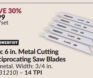 5 pc 6 in. Metal Cutting Reciprocating Saw Blades