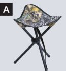 Stool. Capacity: 200 lb. Camo Tripod Hunting Chairs/ Stools