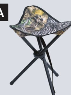 Stool. Capacity: 200 lb. Camo Tripod Hunting Chairs/ Stools