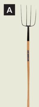 4-Tine with American Ash Handle Manure Forks