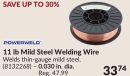 11 lb Mild Steel Welding Wire- 0.030 in. dia.