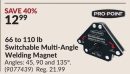 66 to 110 lb Switchable Multi-Angle Welding Magnet