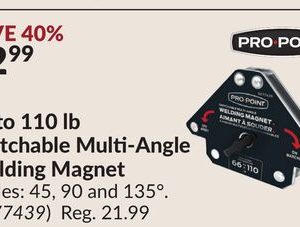 66 to 110 lb Switchable Multi-Angle Welding Magnet