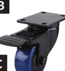 3 in. Blue Diamond TPU Casters