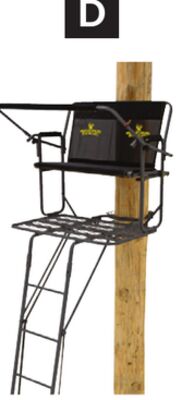 Platform size: 40 x 26 in. Capacity: 500 lb. Ladder Stands