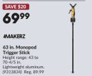 63 in. Monopod Trigger Stick
