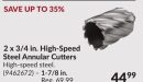 2 x 3/4 in. High-Speed Steel Annular Cutters