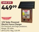 12V Solar-Powered Electric Fence Charger