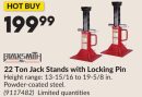 22 Ton Jack Stands with Locking Pin