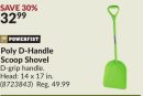 Poly D-Handle Scoop Shovel