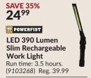LED 390 Lumen Slim Rechargeable Work Light