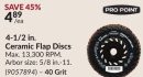 4-1/2 in. Ceramic Flap Discs – 40 Grit