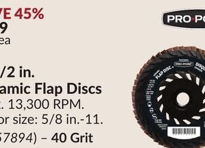 4-1/2 in. Ceramic Flap Discs – 40 Grit