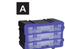 3 Tray Parts Cabinets